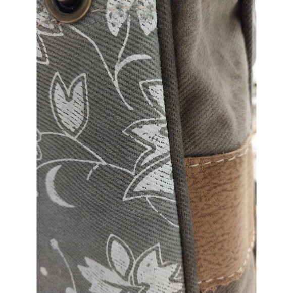 Myra Bag Blossom Print Upcycled Canvas & Leather Shoulder Bag - Picture 7 of 16